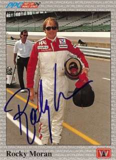 ROCKY MORAN 1991 ALL WORLD INDY SIGNED CARD AUTO  