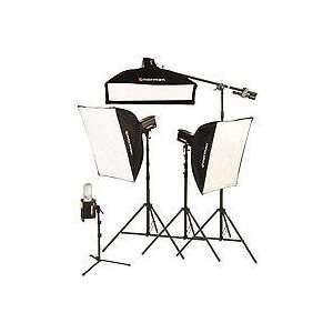   Softboxes with Rings, Boom Arm, Light Stands, & BG Light Reflecor
