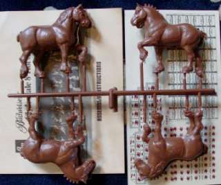   CLYDESDALE 8 HORSE HITCH & WAGON AMT MODEL 1/20 SCALE KIT N/R!  