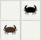 more options set of 12 crab tile transfers wall stickers