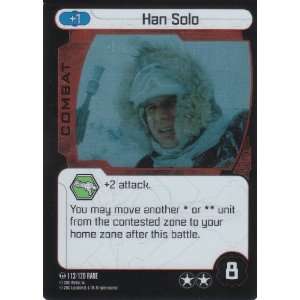 Star Wars Pocketmodel TCG Ground Assault Rare Foil Card  Han Solo #113 