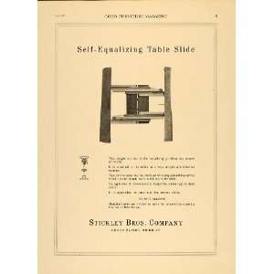   Ad Self Equalizing Table Slide Stickley Brothers   Original Print Ad
