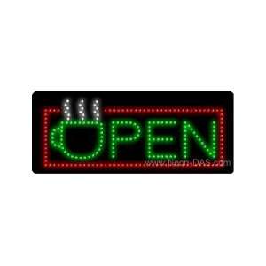  Coffee Shop Open Outdoor LED Sign 13 x 32