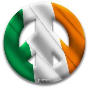  Peace Symbol Magnet of Ireland Flag by MEYOTO LLC 