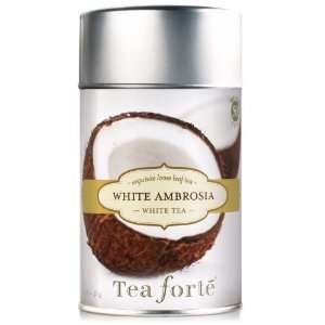 Tea Forte Loose Leaf Tea Canister White Ambrosia  Grocery 