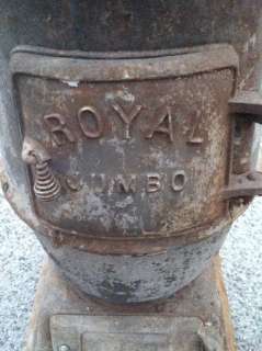 Antique Cast Iron Potbelly Wood Burning Stove Royal Jumbo Spiegel Inc 