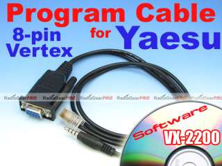   pc 022 for yaesu vertex two way radio with software cd for vx 2200