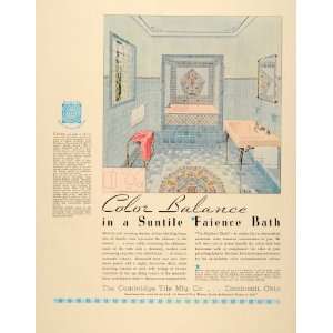  1937 Ad Suntile Faience Bath Cambridge Tile Bathroom 