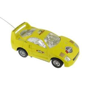   Remote Radio Control Plastic Racing King Car Toy Yellow Toys & Games