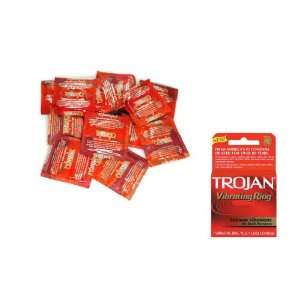   Premium Latex Condoms Lubricated 12 condoms Plus TROJAN VIBRATING RING
