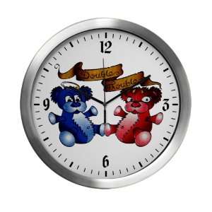  Modern Wall Clock Double Trouble Bears Angel and Devil 