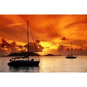   Sunset, Tortola, Virgin Islands by John Elk III, 72x48