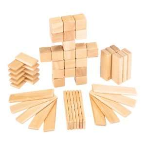  Tegu Original Wooden Blocks, Set of 52 in 4 Shapes: Toys 