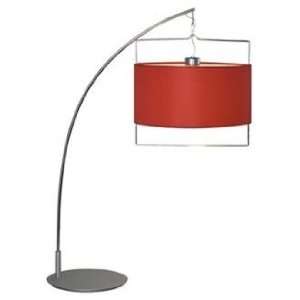   : Passion Arc Chrome and Red Contemporary Desk Lamp: Office Products